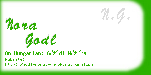 nora godl business card